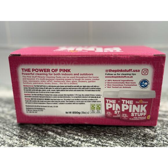 Stardrops The Pink Stuff Miracle Cleaning Paste 850g (two containers) - Picture 3 of 9
